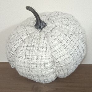 30" Fabric Tweed Pumpkin Shaped Accent Pillow Fall Decor Homegoods